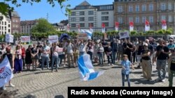 Акция в поддержку Навального в Дюссельдорфе