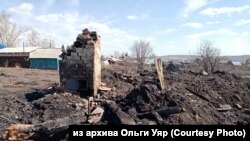 После пожара в городе Уяр, Красноярский край