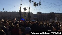 Акция памяти жертвам теракта в Петербурге