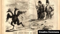 Карикатура времен Крымской войны из британского сатирического журнала "Панч", 1855 год.