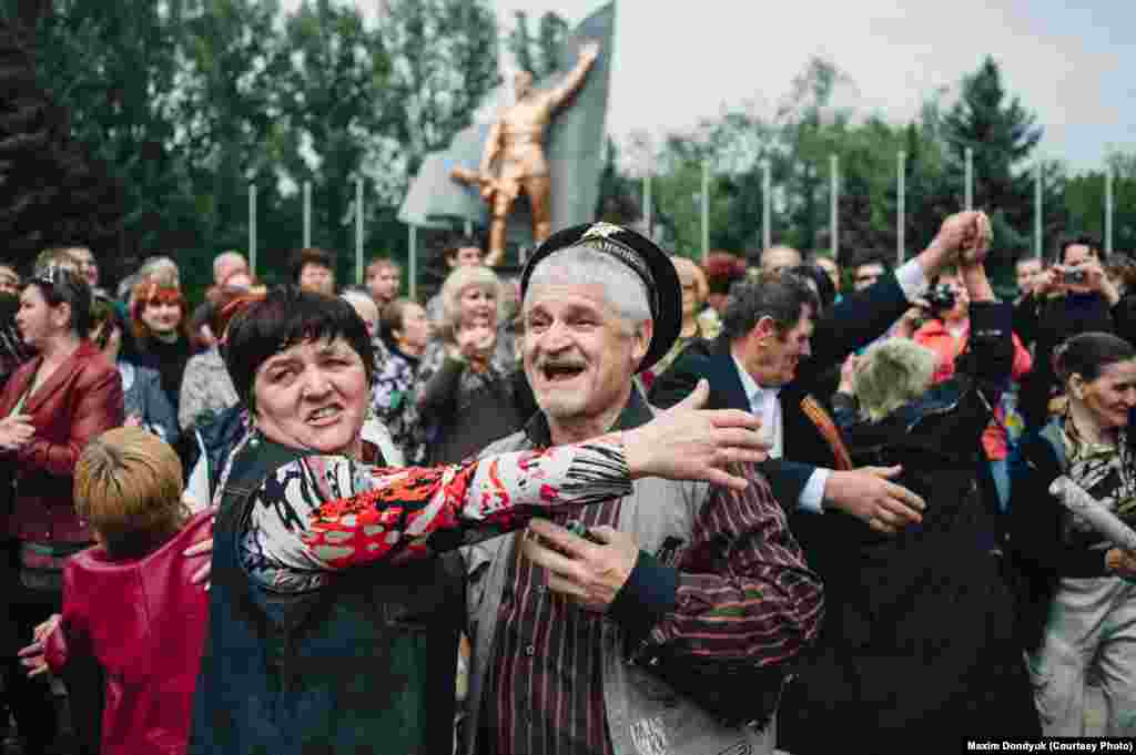 Празднование 9 мая в Славянске.